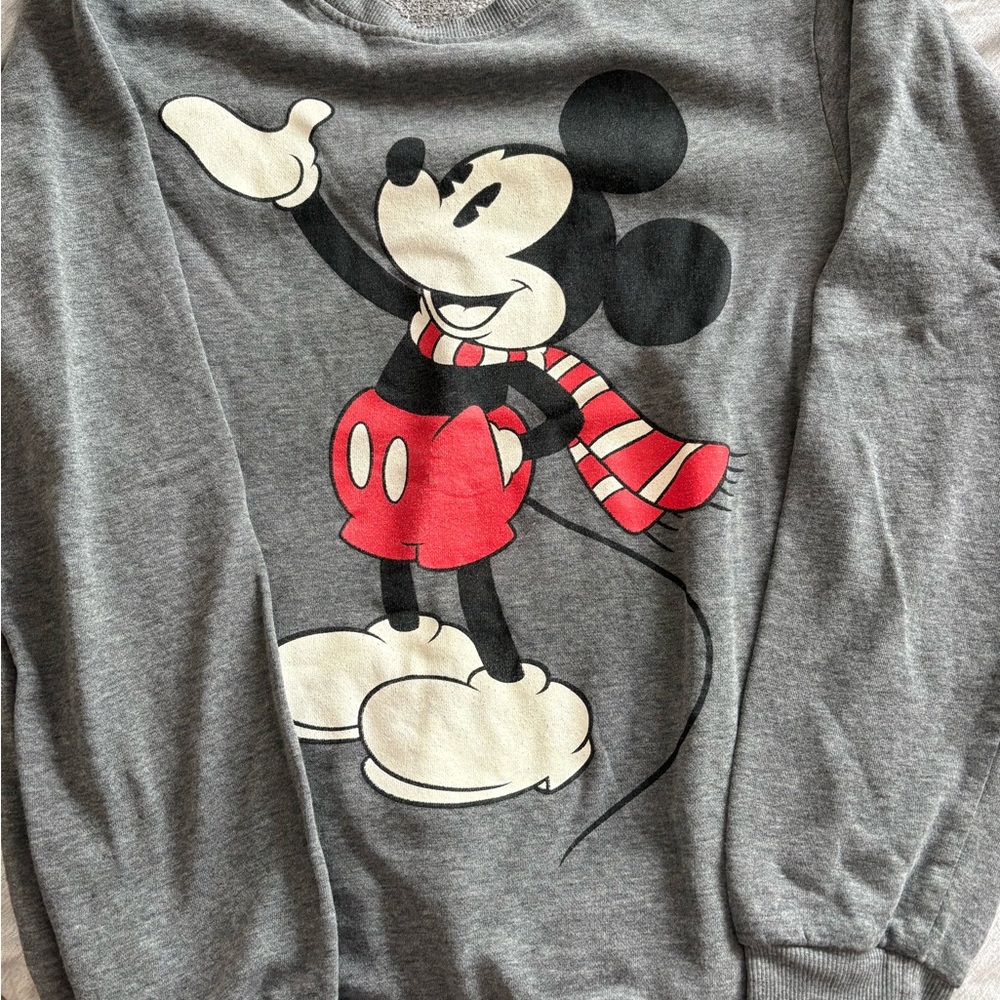 Disney Gray Mickey Mouse Pullover